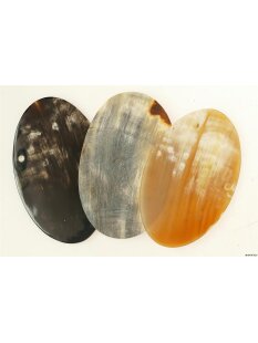 Hornplatten100 x 70 mm oval seidenmatt poliert