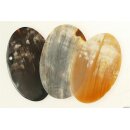 Hornplatten100 x 70 mm oval seidenmatt poliert