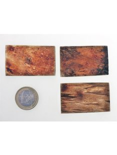 Hornplatten 40 mm rechteckig antik matt poliert
