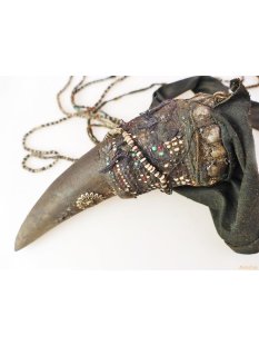 Zauberhorn Mohara ody Nr.1 Amulett und Fetisch der Sakalava 17 cm ca. 1955