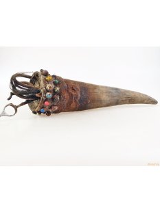 Zauberhorn Mohara ody Nr.12 Amulett und Fetisch der Sakalava 43 cm ca. 1950