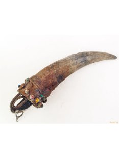 Zauberhorn Mohara ody Nr.12 Amulett und Fetisch der Sakalava 43 cm ca. 1950