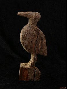 MF362 Fragment von Grabstele der Sakalava Vogel Lolo 25 cm 1970 