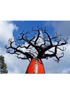 &Ouml;lfass Blech Deko Baobab 250 cm Flaschenform