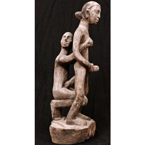 MF375 Skulptur der Sakalava kopulierendes Paar 70 cm ca.1985 