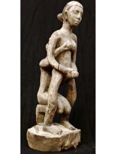 MF375 Skulptur der Sakalava kopulierendes Paar 70 cm ca.1985