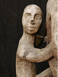 MF375 Skulptur der Sakalava kopulierendes Paar 70 cm ca.1985