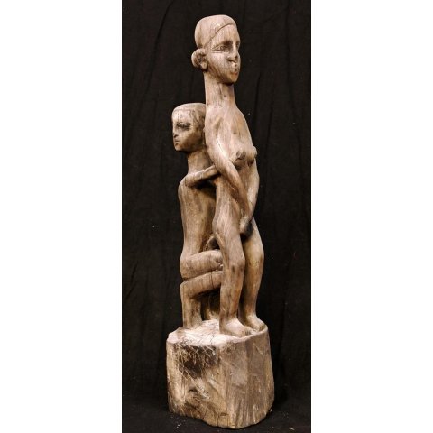 MF375 Skulptur der Sakalava kopulierendes Paar 74 cm ca.1985