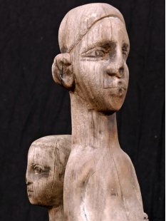 MF375 Skulptur der Sakalava kopulierendes Paar 74 cm ca.1985 