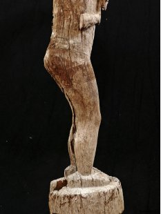 AL215 original AloAlo Skulptur Sakalava Androgyn mit Tier im Arm 105 cm 1940