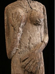 AL227  original AloAlo Grabstele der Sakalava nackte Frau 174 cm ca. 1930 