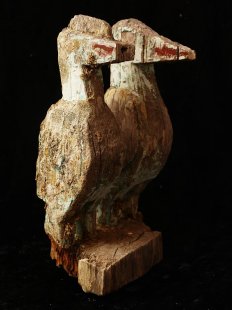 MF414 AloAlo Kopfskulptur der Sakalava Vogelpaar 28 cm 1960