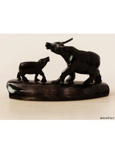 Hornfigur Büffel und Kalb 15 - 18 cm = Code E
