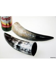 Zier- und Trinkhorn gemasert 25 cm 1A Qualität 0,2 bis 0,29 Liter = Code B