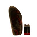 JaS34 Skulptur Freeform polychromer Madagaskar Jaspis 13,5  cm 300 g
