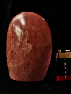 RQS13 Rosenquarz Skulptur poliert Freeform 11 cm original...