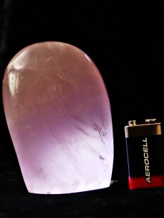 RQS15 Rosenquarz Skulptur poliert Freeform 11 cm original...