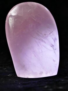 RQS15 Rosenquarz Skulptur poliert Freeform 11 cm original Madagaskar 575 g