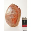 BKSH19 Bergkristall H&auml;matit Madagaskar Freeform Skulptur 12,5 cm 1060 g