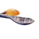 Horn Eierlöffel gerade lebhaft gemasert 2 Stück 1A Qualität = 13 cm Laffe 27 x 40 mm