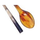 Horn Eierlöffel gerade lebhaft gemasert 2 Stück 1A Qualität = 13 cm Laffe 27 x 40 mm
