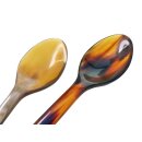 Horn Eierlöffel gerade lebhaft gemasert 2 Stück 1A Qualität = 13 cm Laffe 27 x 40 mm