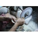 Horn Eierlöffel geschwungener Griff 4 Stück 1A Qualität = Länge 13 cm Laffe 35 x 25 mm