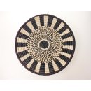 Sahafa Raphia Flachschale Wanddeko geometrisches Sonnensymbol schwarz D: 30 cm = Code E