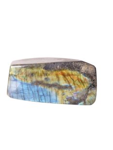 LA24 Labradorit Madagaskar polychrom Freeform poliert 590...