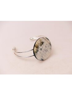 verstellbarer Armreifen mit echter Hornplatte 4 cm = Code B