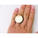 1 x Fingerringe verstellbar stark reduziert echte Hornplatte poliert Farb- und Designmix rund