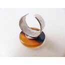 1 x Fingerringe verstellbar stark reduziert echte Hornplatte poliert Farb- und Designmix rund