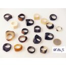1 x Fingerringe stark reduziert echt Horn Farb- und Designmix kleine Formen 16,5