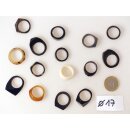 1 x Fingerringe stark reduziert echt Horn Farb- und Designmix kleine Formen 17,0