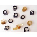 1 x Fingerringe stark reduziert echt Horn Farb- und Designmix große Formen 19,0