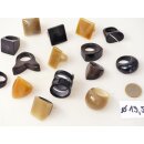1 x Fingerringe stark reduziert echt Horn Farb- und Designmix große Formen 19,5