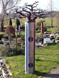 Deko Baobab Baum aus alten Ölfässern 160 cm wetterfest