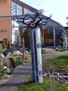 Deko Baobab Baum aus alten Ölfässern 160 cm wetterfest