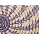 Sahafa Raphia Flachschale Wanddeko geometrische Spiral Muster grau D 20 cm = Code C