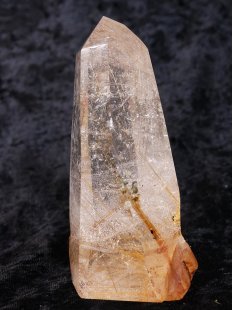 BK101 Bergkristall mit Includien Rutil Quarz Madagaskar Naturform poliert 11 cm 365 g