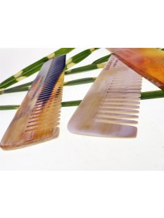 1 x  Mahafaly Hornkamm Ricardo gemasert mittlere Zahnung 19,5  x 4 cm = Code E