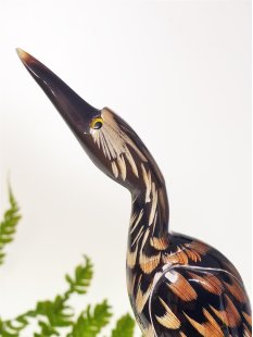 Hornfigur Glücksvogel Kranich = Code I 18 - 21 cm