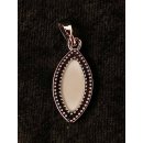 Perlmutt Anhänger echt Abalone oval Metallfassung 2 x 1 cm = Code D