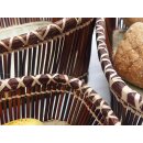 Rattan Korbset AMUN oval / eckig Set 3 Stück L: 32/30/27 cm Preiscode weiß