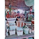 Rattan Korbset AMUN oval / eckig Set 3 Stück L: 32/30/27 cm Preiscode weiß