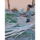 Rattan Korbset AMUN oval / eckig Set 3 Stück L: 32/30/27 cm Preiscode weiß