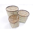 Rattan Tischkorb AYMAN rund Set 3 Stück D: 20/17/15 cm Preiscode B