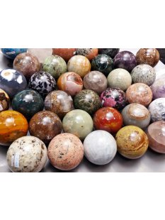 38 Edelsteinkugeln 33,00 € pro St. Kollektion aus Madagaskar  Ø  70 mm für Solitärspiel
