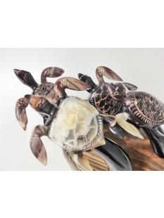 Horn Figurengruppe Schildkrötenschwarm 25 cm =  Code N