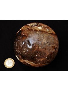 K100.12 Opal braun Kugel Madagaskar 1070 g D 95 mm